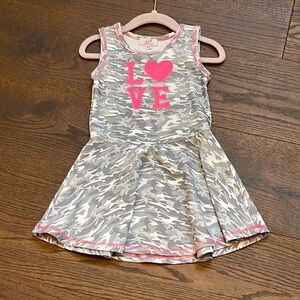 Sofi Girls Grey Camo Sleeveless Dress Size 3T